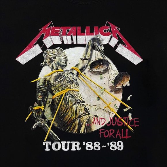 Metallica T-Shirt And Justice For All thrash metal rock Official 2XL XXL NWT - Picture 2 of 2